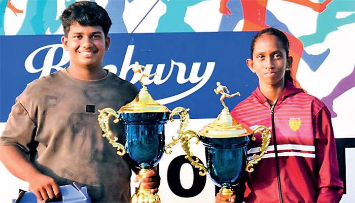 Gamage and Nimshi best athletes
