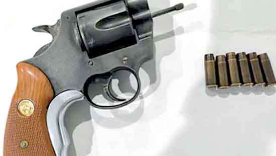 Revolver, ammo found in baggage from Japan