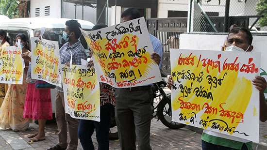 Development officers stage protest