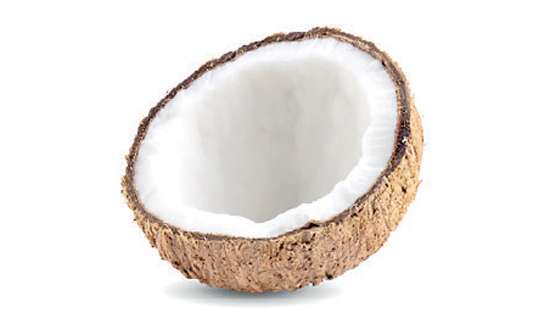 Half a coconut selling at Rs. 120