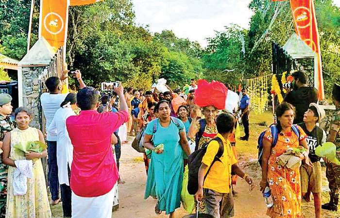 Pada Yatra pilgrims commence their journey