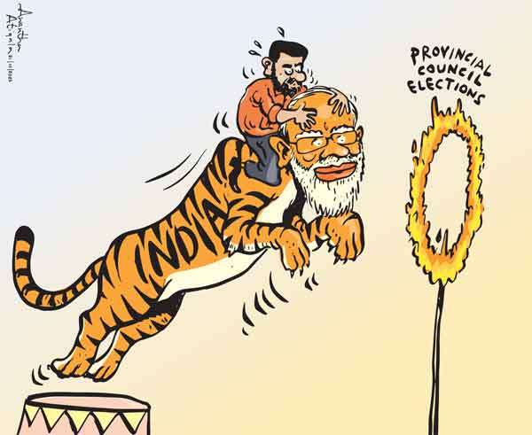 Cartoon of the Day 21-10-2025: Riding the Tiger - The Perils of Political Acrobats