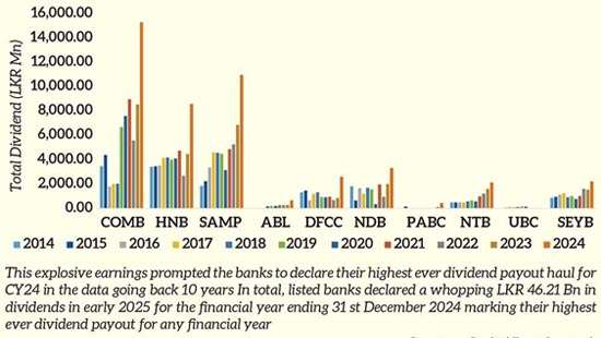 Banks declare highest ever dividend haul for 2024