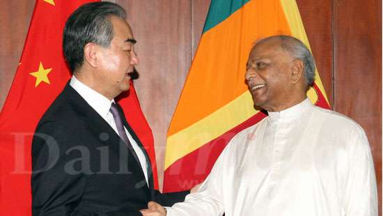 Chinese FM calls on Minister Dinesh