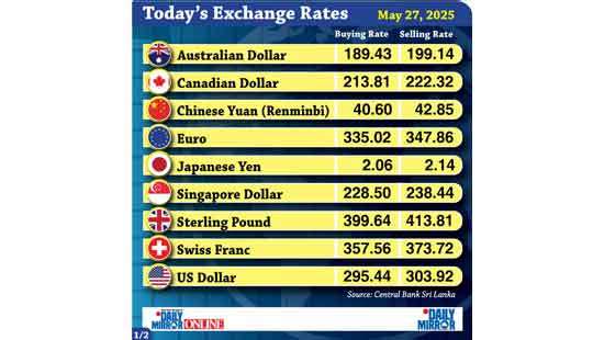 Today’s exchange rate - 27 May 2025