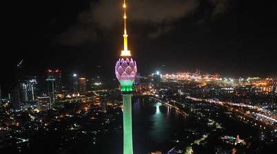Lotus Tower defaced, several arrested