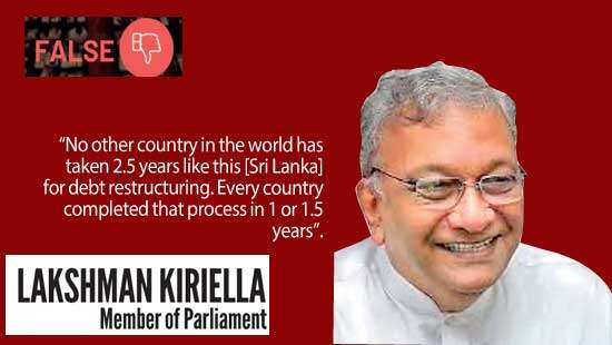 MP Kiriella lethargic on Sri Lanka’s lethargy in debt-restructuring