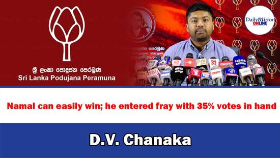 Namal can easily win; he entered fray with 35% votes in hand: D.V. Chanaka