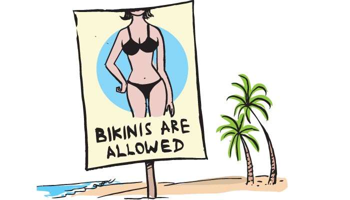 Do not panic, bikinis are allowed