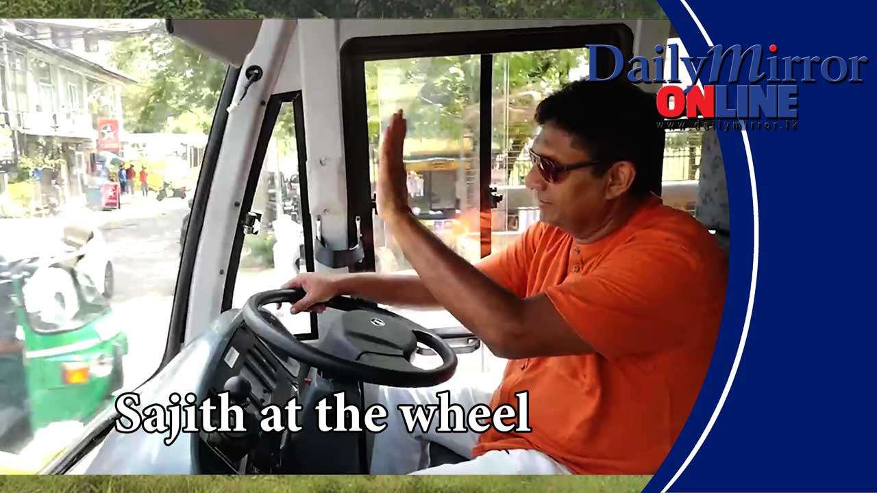 Sajith at the wheel