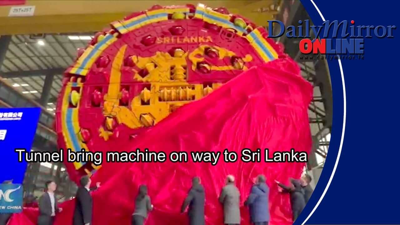 Tunnel bring machine on way to Sri Lanka