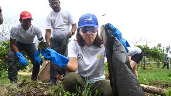 Cleaning Mt. Lavinia beach