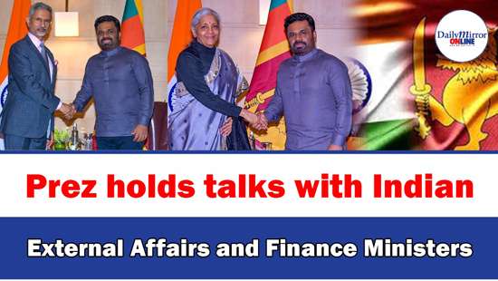 Prez holds talks with Indian External Affairs and Finance Ministers