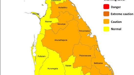 Extreme heat in eight districts can be felt on body