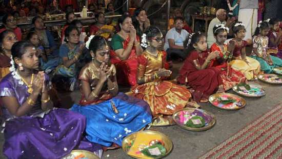 Celebrating Navaratri festival