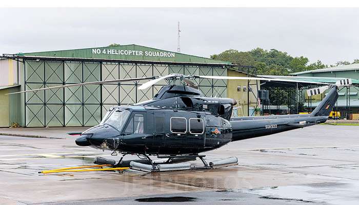 Helicopter rehearses landing at Kandy President’s house premises ahead of AKD’s visit