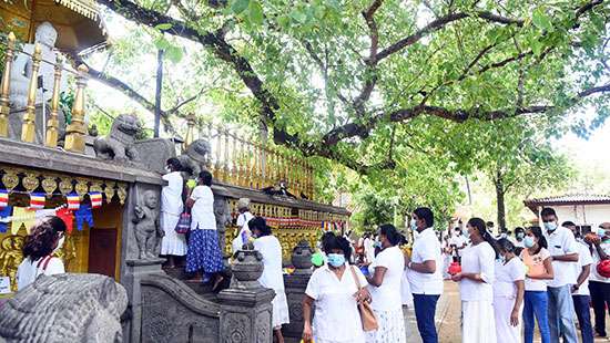 Seeking blessings on Bak Poya day