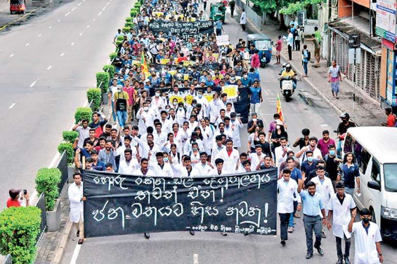 Medical Students stage protest march