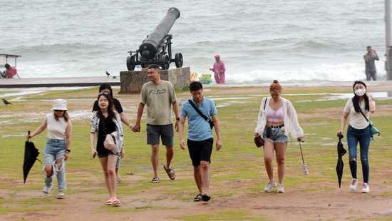 Tourists enjoying the day...