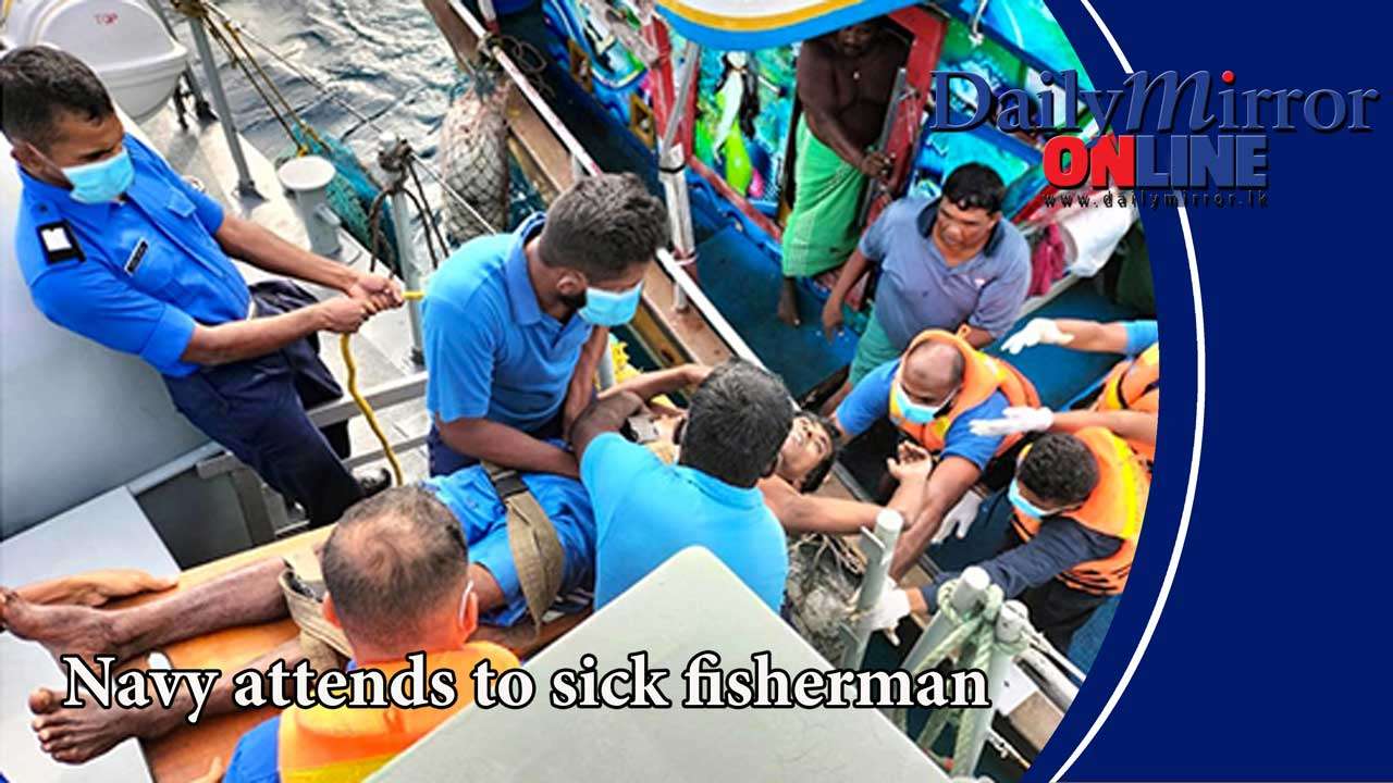 Navy attends to sick fisherman