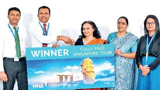 HNB credit cards awards dream Singapore getaway to lucky winner
