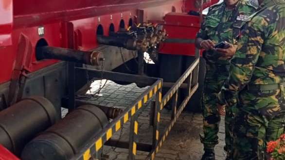 Man arrested for hiding fuel bowser at private company  premises in Sapugaskanda