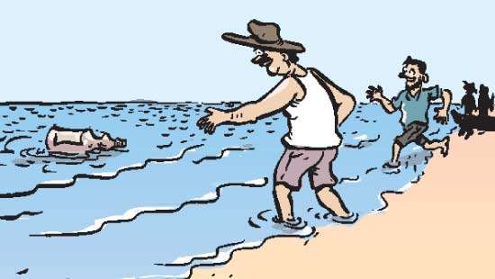 Two fishermen  die after  drinking liquid  from bottle washed  ashore in Noraicholai