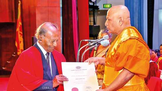 “Sahithya Chakrawarthi” was awarded to Veteran Writer, Dr. W. A. Abeysinghe