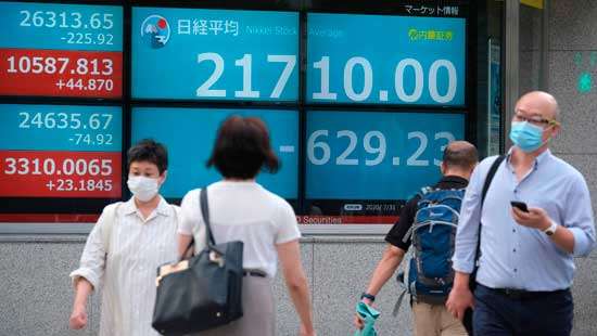 Asian markets sink as dour US data reinforces worries over virus