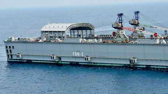 India launches floating dry dock for Sri Lanka Navy