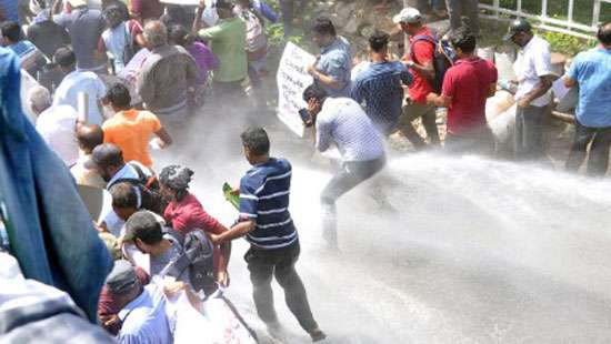 Teargas fired to disperse protesting medical students