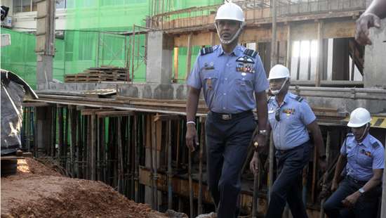 Air Force chief inspects construction of new children's ward