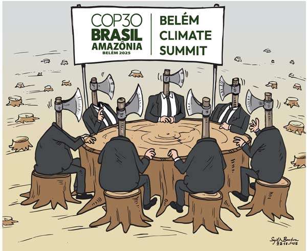 Cartoon of the Day 22-11-2025: When the Forest’s Executioners Become Its Negotiators