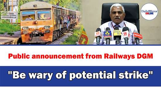 Public announcement from Railways DGM’’Be wary of potential strike’’