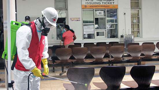 Colombo Eye Hospital disinfected