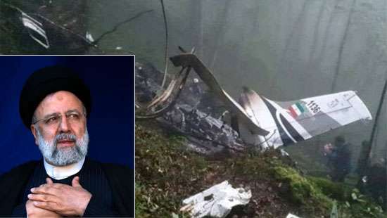 Crash site of Iranian president’s helicopter