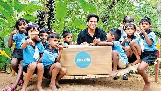 UNICEF Regional Ambassador Tendulkar teams up  with Sri Lanka’s children