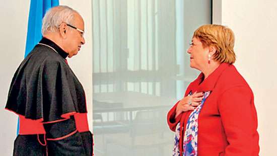 Cardinal briefs Bachelet on Easter Sunday carnage