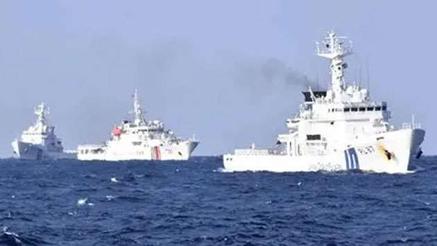 China Coast Guard ship formation sails through Japan-administered Senkaku Islands