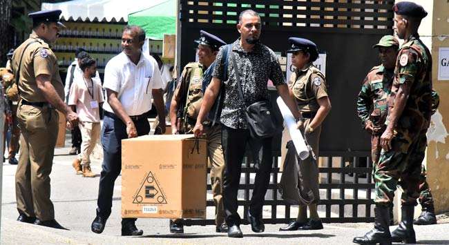 Ballot boxes on way to polling stations