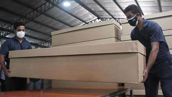 Cardboard coffins for cremation