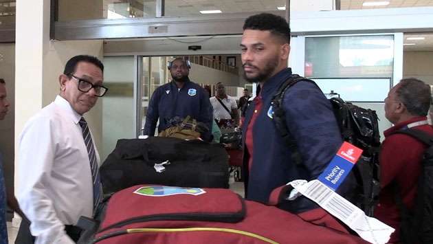 West Indies cricket team arrives