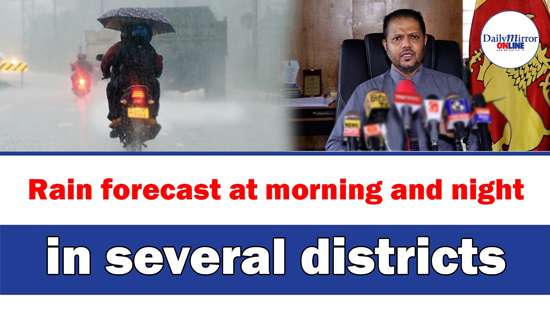 Rain forecast at morning and night in several districts