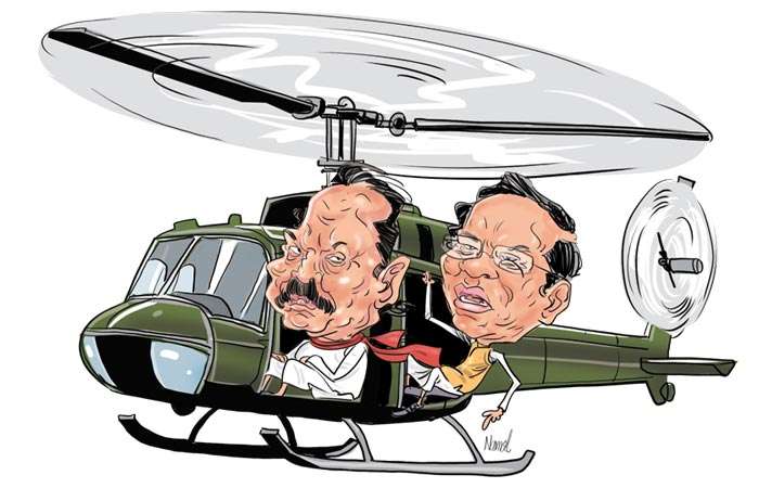 Excessive use of Air Force helicopters by MR and Sirisena exposed