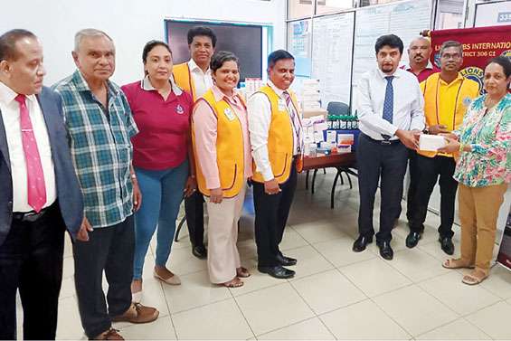 Lions Club donates medicine to Apeksha Hospital