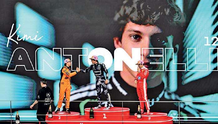 Antonelli wins in Japan to become youngest F1 championship leader