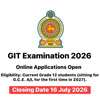 Applications for GIT examination 2026 open until July 16