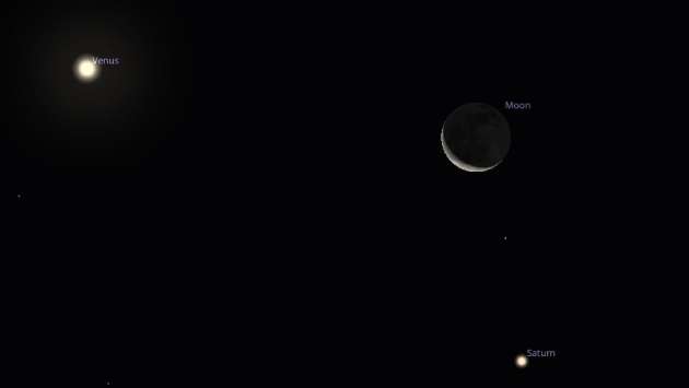 Venus, Saturn, Moon to appear together in sky on April 25