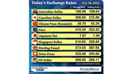 Today’s exchange rate - 28 October 2024