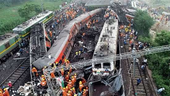 Three-train crash in Odisha